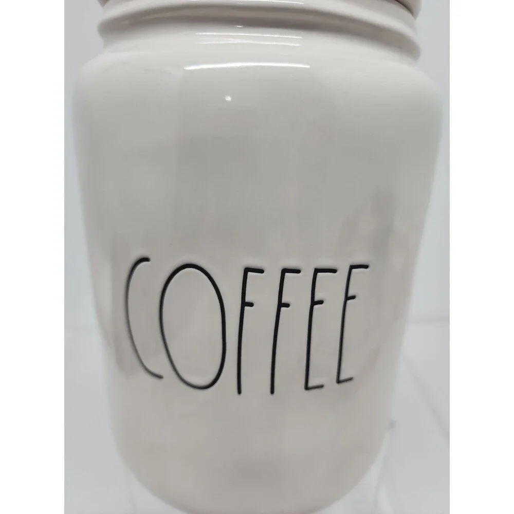 Rae Dunn Artisan Collection By Magenta 8 Inch Long Letter COFFEE Cannister NWOT
